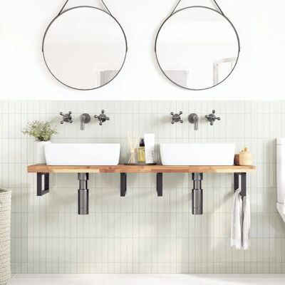 vidaXL Massiv Akazienholz Badezimmer-Waschtischplatte - 120x40x4 cm vidaXL Massiv Akazienholz Badezimmer-Waschtischplatte - 120x40x4 cm