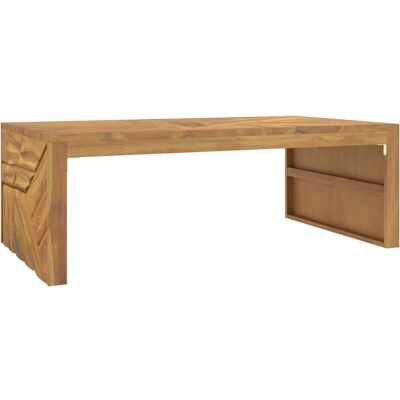 vidaXL Couchtisch 110x60x38 cm Massives Teakholz - Couchtisch vidaXL Couchtisch 110x60x38 cm Massives Teakholz - Couchtisch