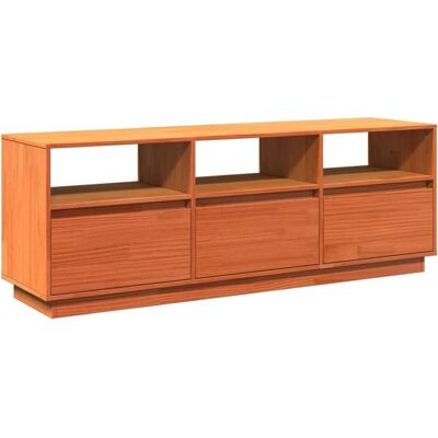 vidaXL 140x37x50 cm Mueble de TV de pino macizo cera marrón - Mueble TV vidaXL 140x37x50 cm Mueble de TV de pino macizo cera marrón - Mueble TV