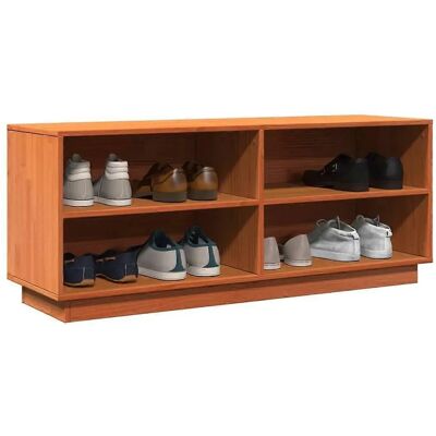 vidaXL Meuble à chaussures - Bois de pin rustique - 110x34x45 cm - Publicité vidaXL Meuble à chaussures - Bois de pin rustique - 110x34x45 cm - Publicité