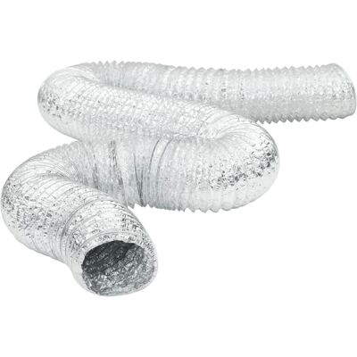 vidaXL Silver Aluminium Flexible Ventilation Duct - 20 cm Model vidaXL Silver Aluminium Flexible Ventilation Duct - 20 cm Model