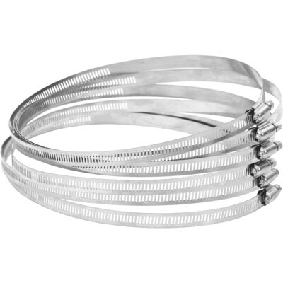 vidaXL Schlauchschellen - 6 Stück, 91-220 mm, Edelstahl 304 vidaXL Schlauchschellen - 6 Stück, 91-220 mm, Edelstahl 304