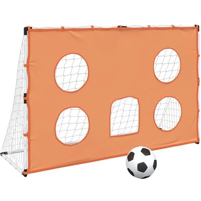 Dziecięca bramka do piłki nożnej z matą celującą i piłką - 182x62x118 cm Dziecięca bramka do piłki nożnej z matą celującą i piłką - 182x62x118 cm