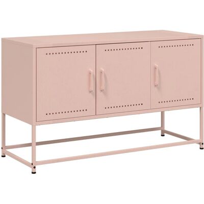 Mueble de TV rosa de acero vidaXL - Mueble de almacenamiento Mueble de TV rosa de acero vidaXL - Mueble de almacenamiento