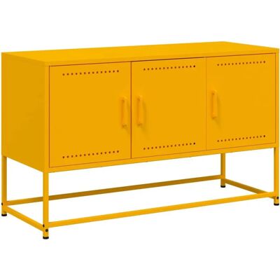 vidaXL TV Cabinet Mustard Yellow Steel - 100.5x39x60.5 cm - TV Stand vidaXL TV Cabinet Mustard Yellow Steel - 100.5x39x60.5 cm - TV Stand