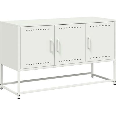 vidaXL Weißes Stahl TV-Schrank - Entertainment Center vidaXL Weißes Stahl TV-Schrank - Entertainment Center