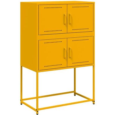 vidaXL 846485 Sennepsgul Skab - Skab, Stål, 68,5x38,5x107 cm vidaXL 846485 Sennepsgul Skab - Skab, Stål, 68,5x38,5x107 cm
