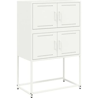 vidaXL 846487 Weißes Stahl-Sideboard - Sideboard vidaXL 846487 Weißes Stahl-Sideboard - Sideboard