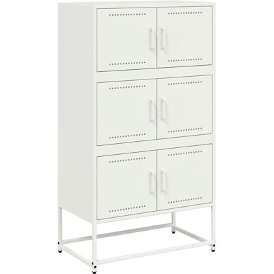vidaXL 846493 Buffet en acier blanc - Sideboard - Publicité vidaXL 846493 Buffet en acier blanc - Sideboard - Publicité