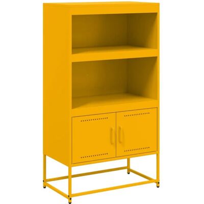 vidaXL Jaune moutarde Acier 68.5x38.5x123.5 cm Buffet - Buffet - Publicité vidaXL Jaune moutarde Acier 68.5x38.5x123.5 cm Buffet - Buffet - Publicité