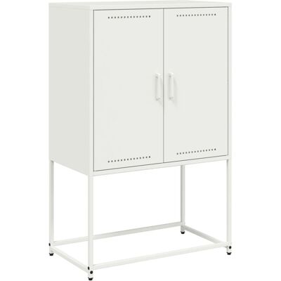 vidaXL Armoire Haute en Acier Blanc - Buffet - Rangement Salon - 68,5x38,5x107 cm - Publicité vidaXL Armoire Haute en Acier Blanc - Buffet - Rangement Salon - 68,5x38,5x107 cm - Publicité