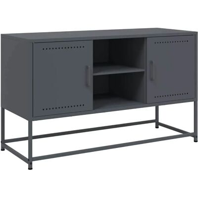mueble de TV de acero gris antracita - Centro de entretenimiento mueble de TV de acero gris antracita - Centro de entretenimiento