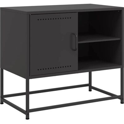 vidaXL Schwarzer Stahl TV-Schrank - Industrie-Design vidaXL Schwarzer Stahl TV-Schrank - Industrie-Design