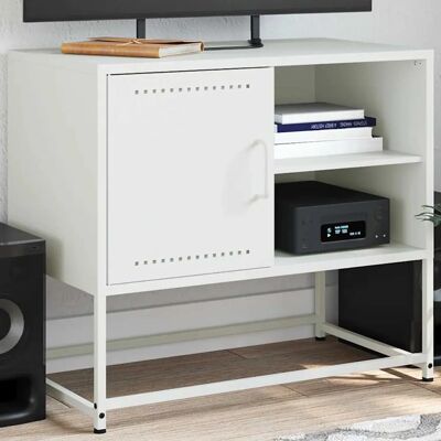 vidaXL Weißes Stahl-TV-Schrank - Industrieller Stil vidaXL Weißes Stahl-TV-Schrank - Industrieller Stil