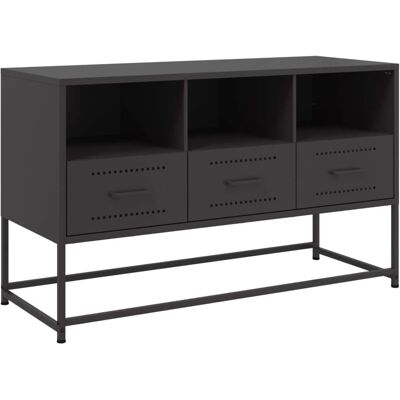 vidaXL 846542 Schwarzer Stahl TV-Schrank - TV & Medienspeicher vidaXL 846542 Schwarzer Stahl TV-Schrank - TV & Medienspeicher