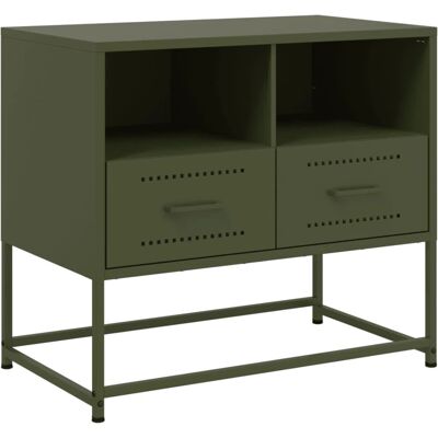 vidaXL 846552 Stahl Olivgrüner TV-Schrank - Fernsehmöbel vidaXL 846552 Stahl Olivgrüner TV-Schrank - Fernsehmöbel