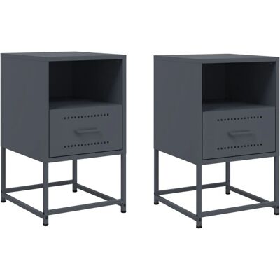 Nuitoires en acier anthracite vidaXL - Ensemble de 2 - Publicité Nuitoires en acier anthracite vidaXL - Ensemble de 2 - Publicité