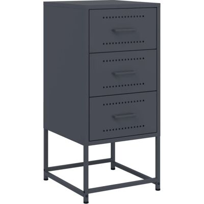 vidaXL Nachttisch - Anthrazit - Stahl - 36x39x78 cm vidaXL Nachttisch - Anthrazit - Stahl - 36x39x78 cm