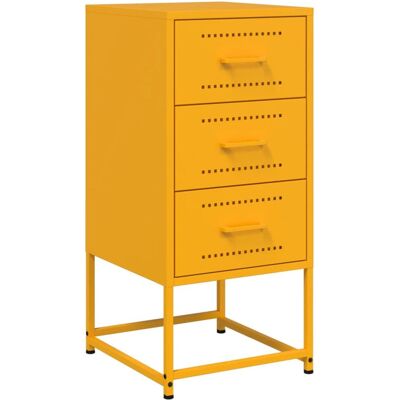 vidaXL 846584 Nachttisch - Industriell Stahl Gelb vidaXL 846584 Nachttisch - Industriell Stahl Gelb
