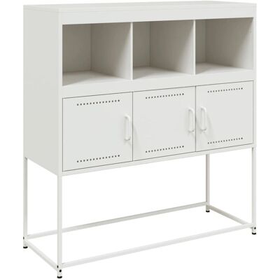 vidaXL Weiße Sideboard - Eleganter Stahl - Side Cabinet vidaXL Weiße Sideboard - Eleganter Stahl - Side Cabinet