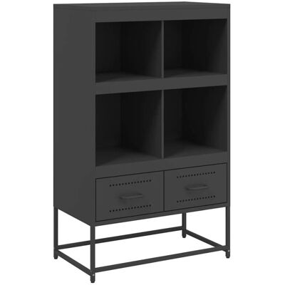 vidaXL Hochkommode Schwarz 68,5x39x111,5 cm Kaltgewalzter Stahl - Hochkommode vidaXL Hochkommode Schwarz 68,5x39x111,5 cm Kaltgewalzter Stahl - Hochkommode