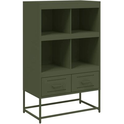 vidaXL Buffet Vert Olive en Acier - Meuble de rangement - Publicité vidaXL Buffet Vert Olive en Acier - Meuble de rangement - Publicité