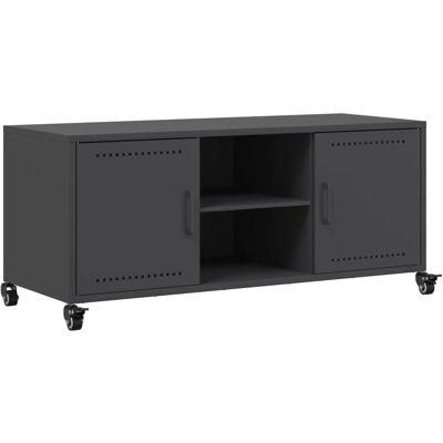 vidaXL 846662 Schwarzer Stahl TV-Schrank - TV-Schrank vidaXL 846662 Schwarzer Stahl TV-Schrank - TV-Schrank