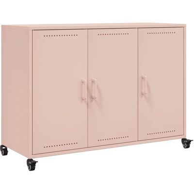 vidaXL 846681 Buffet Rose - Rangement, Acier, Steel vidaXL 846681 Buffet Rose - Rangement, Acier, Steel