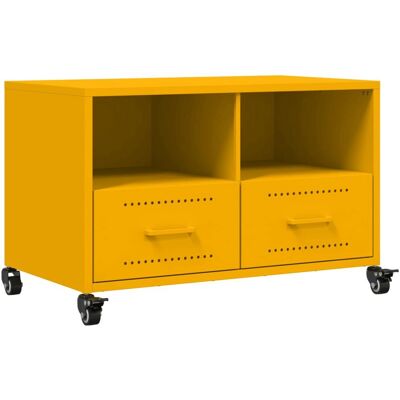 vidaXL 846701 Mustard Yellow TV Cabinet - TV cabinet vidaXL 846701 Mustard Yellow TV Cabinet - TV cabinet