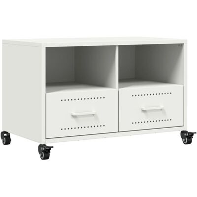 vidaXL 846703 Weißes Stahl-TV-Schrank - TV-Ständer & Medieneinheit vidaXL 846703 Weißes Stahl-TV-Schrank - TV-Ständer & Medieneinheit