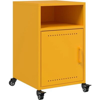 vidaXL Table de nuit - Table de nuit - Jaune moutarde - Acier - Publicité vidaXL Table de nuit - Table de nuit - Jaune moutarde - Acier - Publicité