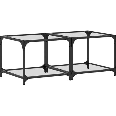vidaXL Couchtisch - 50x50x40 cm - Transparent - 2 Stück vidaXL Couchtisch - 50x50x40 cm - Transparent - 2 Stück