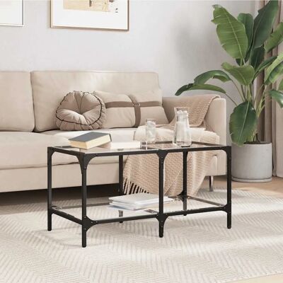 vidaXL Couchtisch mit Glasplatte Transparent - Couchtisch vidaXL Couchtisch mit Glasplatte Transparent - Couchtisch