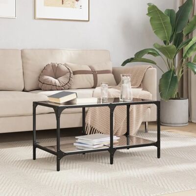 vidaXL Schwarzer Glastisch - Couchtisch vidaXL Schwarzer Glastisch - Couchtisch