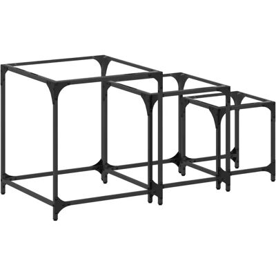 vidaXL 845986 Kaffe-/Beistelltisch-Set mit Glasplatte vidaXL 845986 Kaffe-/Beistelltisch-Set mit Glasplatte