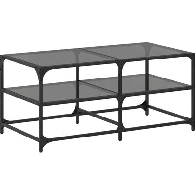 vidaXL Schwarzer Glastisch für Wohnzimmer vidaXL Schwarzer Glastisch für Wohnzimmer