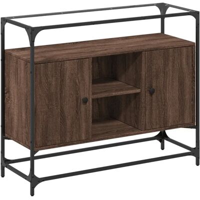 vidaXL 846073 Buffet Chêne Marron avec Surface en Verre - Buffet - Publicité vidaXL 846073 Buffet Chêne Marron avec Surface en Verre - Buffet - Publicité