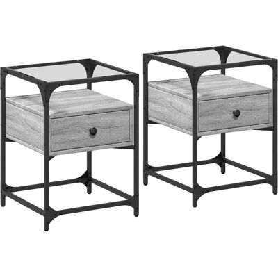 vidaXL Nachttisch - 846081 - Grau vidaXL Nachttisch - 846081 - Grau