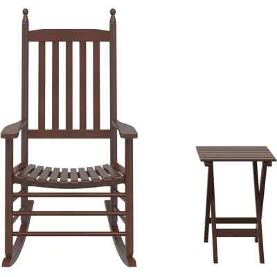 vidaXL S Schommelstoel met inklapbare tafel - Tuinstoel vidaXL S Schommelstoel met inklapbare tafel - Tuinstoel