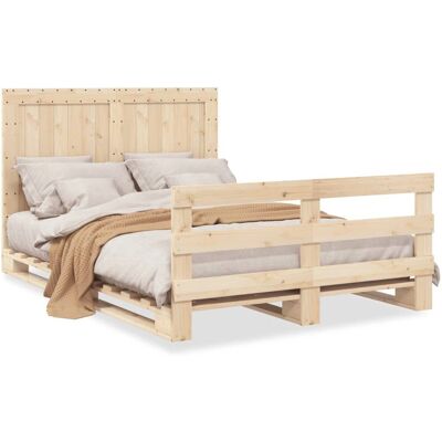 vidaXL Massief houten bedframe 140x200 cm - Bed vidaXL Massief houten bedframe 140x200 cm - Bed