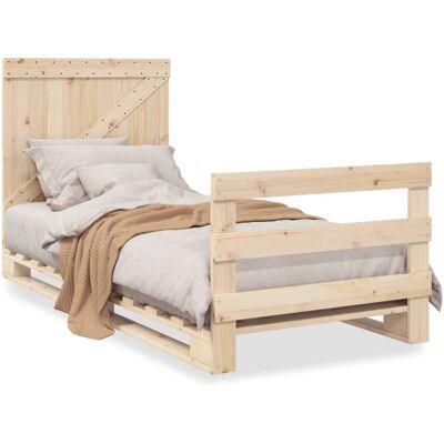 vidaXL 3281558 Bettgestell mit Kopfteil - Bettgestell, Massives Kiefernholz, Rustikaler Look vidaXL 3281558 Bettgestell mit Kopfteil - Bettgestell, Massives Kiefernholz, Rustikaler Look