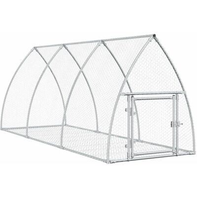 vidaXL Klatka dla królików 300x105x120 cm Srebrna - Klatka vidaXL Klatka dla królików 300x105x120 cm Srebrna - Klatka