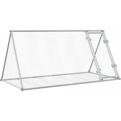 vidaXL Klatka dla królików Srebro 200x105x91 cm Stal ocynkowana - Klatka dla królików vidaXL Klatka dla królików Srebro 200x105x91 cm Stal ocynkowana - Klatka dla królików