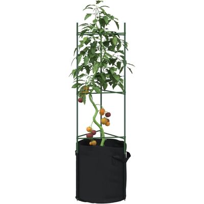 vidaXL Tomatenkäfige mit Pflanzensäcken 4 Stk. 116 cm Stahl und PP vidaXL Tomatenkäfige mit Pflanzensäcken 4 Stk. 116 cm Stahl und PP
