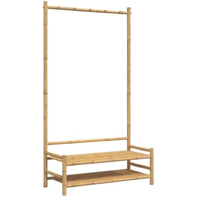 vidaXL Bambus Kleiderständer mit Ablagen - 103x40x183 cm vidaXL Bambus Kleiderständer mit Ablagen - 103x40x183 cm