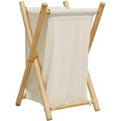 vidaXL Laundry Basket - Cream White vidaXL Laundry Basket - Cream White