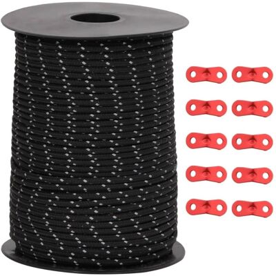 vidaXL Zeltspanner mit reflektierenden Streifen - Zeltleine 50 m vidaXL Zeltspanner mit reflektierenden Streifen - Zeltleine 50 m