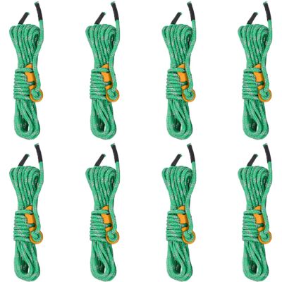 vidaXL Zeltleinen mit Seilspannern - Reflektierend - 8 Stk - 4 m - Zelt vidaXL Zeltleinen mit Seilspannern - Reflektierend - 8 Stk - 4 m - Zelt