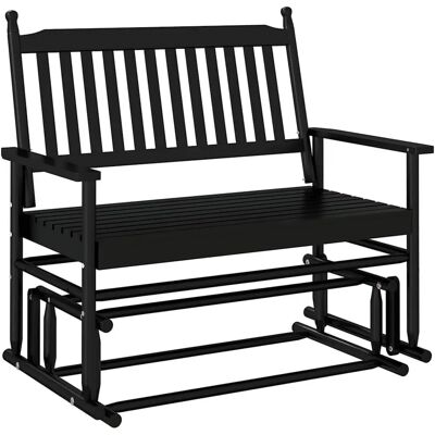 vidaXL Schaukelstuhl - Massivholz Schwarz - Gartenmöbel vidaXL Schaukelstuhl - Massivholz Schwarz - Gartenmöbel