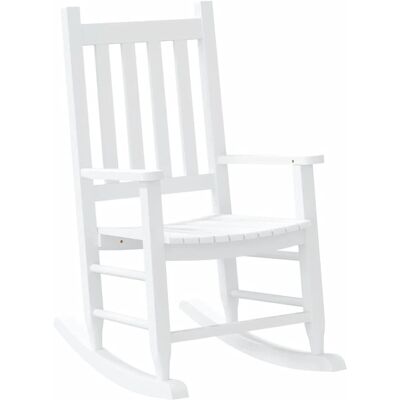 vidaXL Weiße Pappel Kinder Schaukelstuhl - Robuster Holzrockingstuhl vidaXL Weiße Pappel Kinder Schaukelstuhl - Robuster Holzrockingstuhl